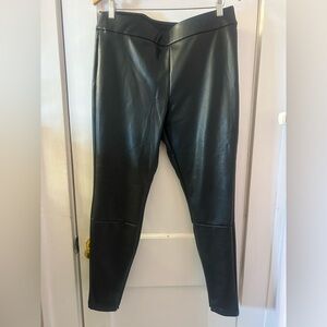 a new day Black Pleather Faux Leather XL Leggings NWT